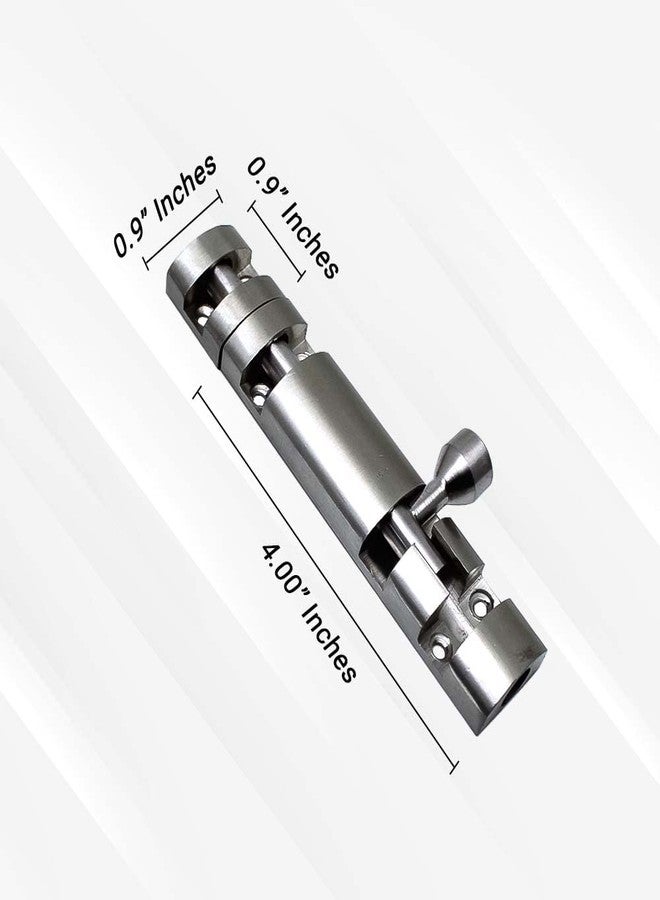 Hyderon Premium 4" Xylo Tower Bolt/Door Latch/kundi/chitakni/Chitkini (Silver/Stain, Pack of 2 Pieces) (4" / 100mm) - Image 2